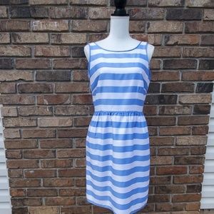 Spense Sleeveless Blue and White Striped Dress
